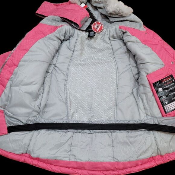 NWT ZeroXposur Girls Snowboarding Heavyweight Jacket & Headband Sz 10/12 Pink - Picture 7 of 10
